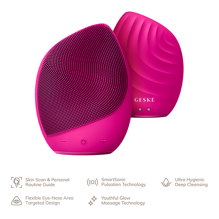 Sonic Facial Brush | 5 in 1 – Magenta